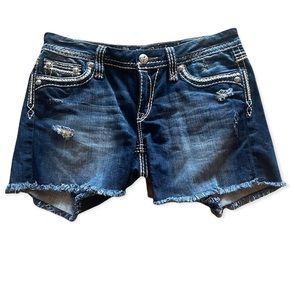 Rock Revival distressed denim shorts size 30